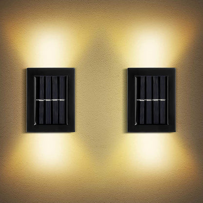 9536 Solar Wall Lights Small Fence Lights Solar Powered Up Down Led Porch Light Garden Lights Outdoor Solar Landscape Lights Waterproof Light (1 Pc)
