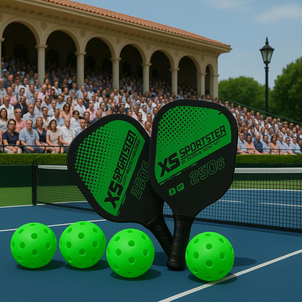 Professional Outdoor 2 Pickleball Paddles with foam core And 4 Balls