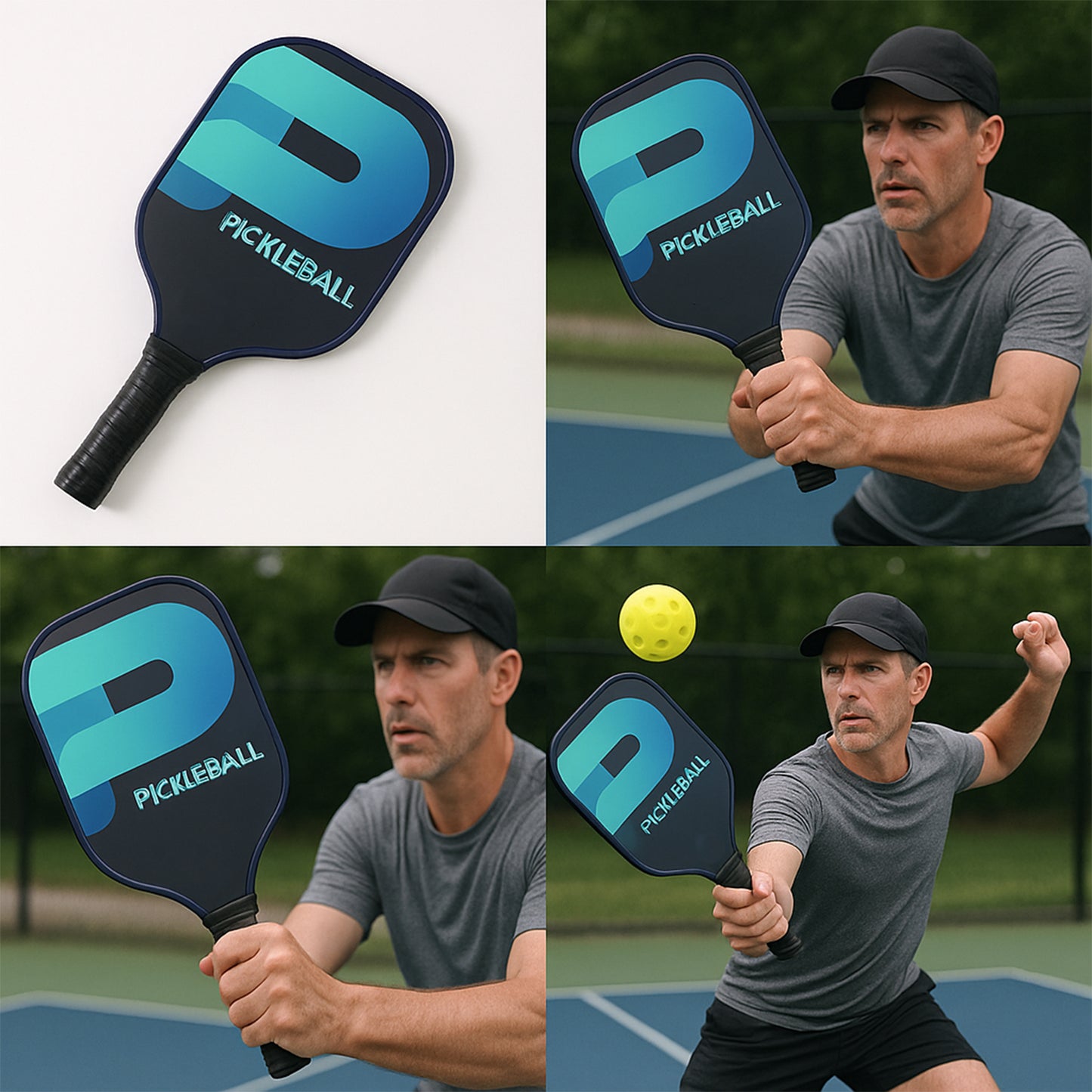 Professional Fiberglass Pickleball Paddle With Cushion Grip Handle