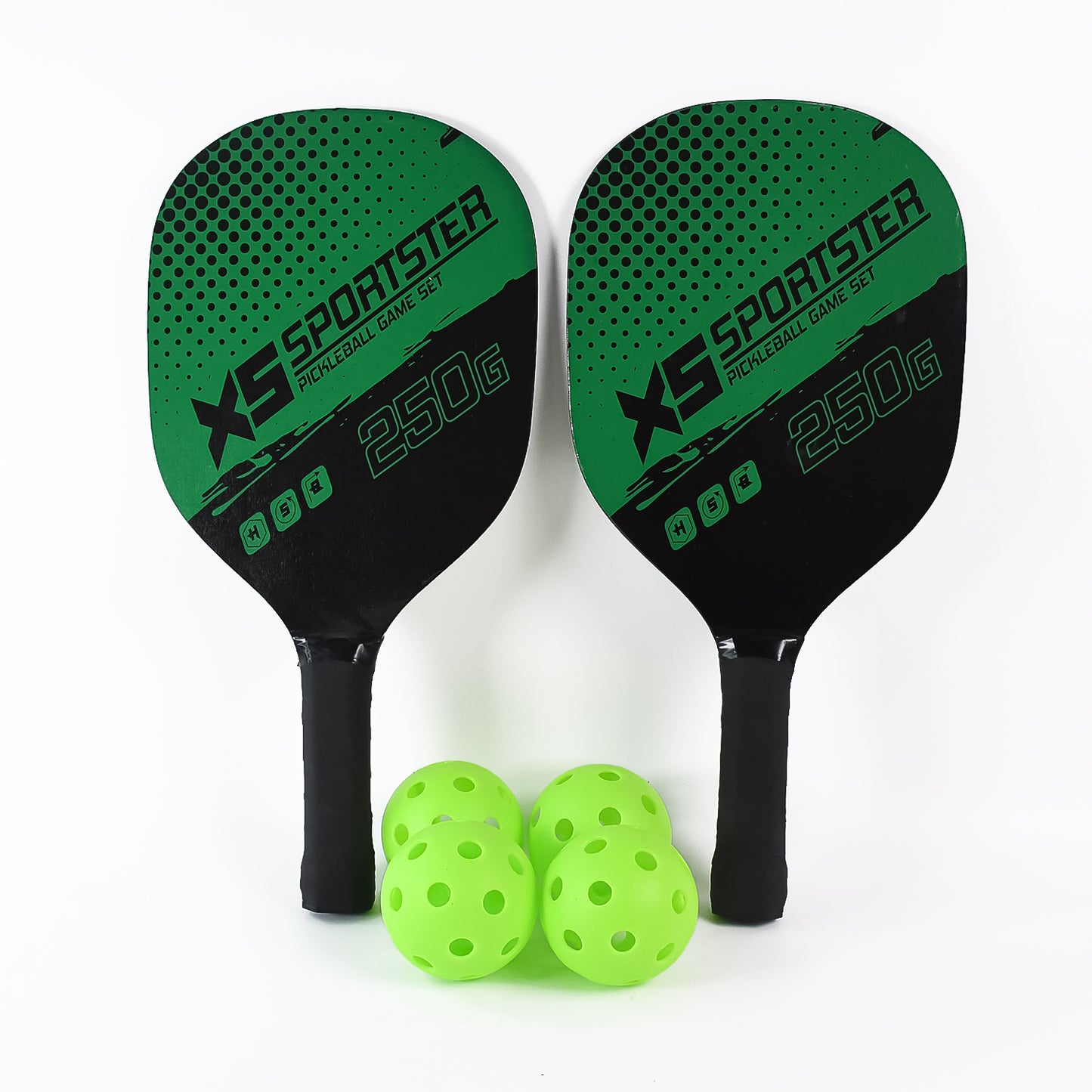 Professional Outdoor 2 Pickleball Paddles with foam core And 4 Balls