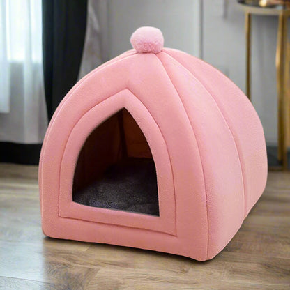 Luxury Igloo-style Pet Tent Bed For Small Dogs And Cats (1 Pc)
