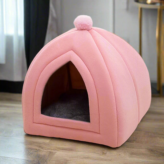 Luxury Igloo-style Pet Tent Bed For Small Dogs And Cats (1 Pc)