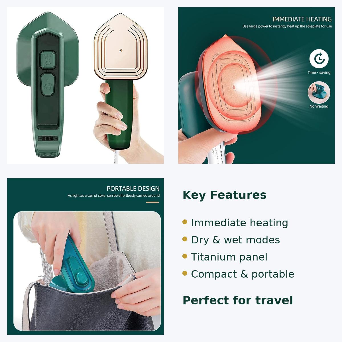SteamMate Travel Iron — Compact, Friendly, Ready to Go (Free Shipping)