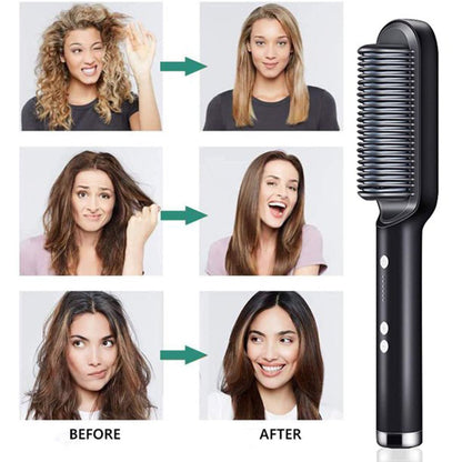 Hair Straightening Brush — Style & Soothe in One Stroke