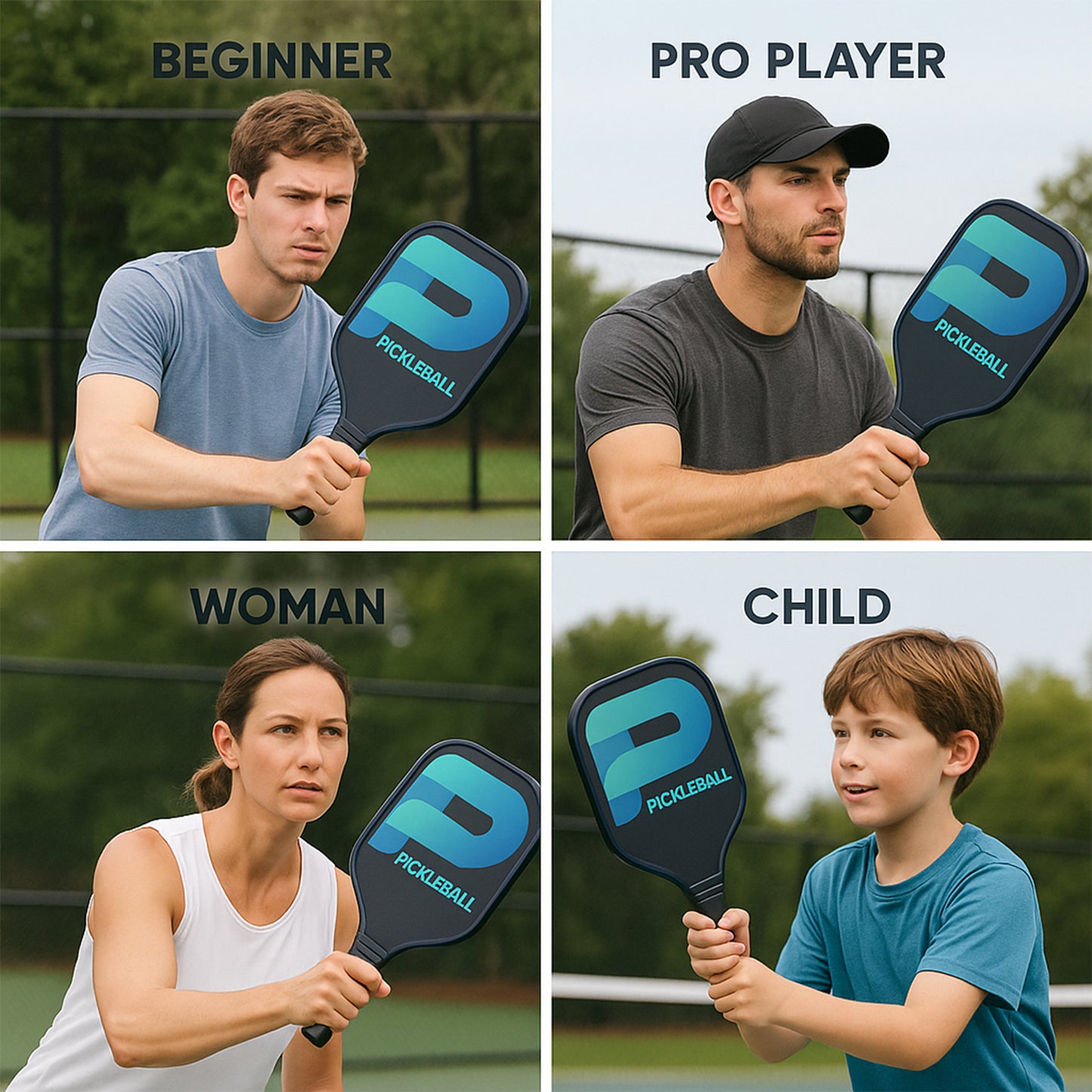 Professional Fiberglass Pickleball Paddle With Cushion Grip Handle