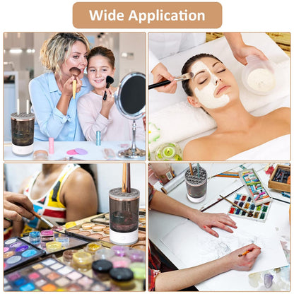 Automatic Electric Makeup Brush Cleaner & Organizer – Hands-Free, Deep Clean in Seconds